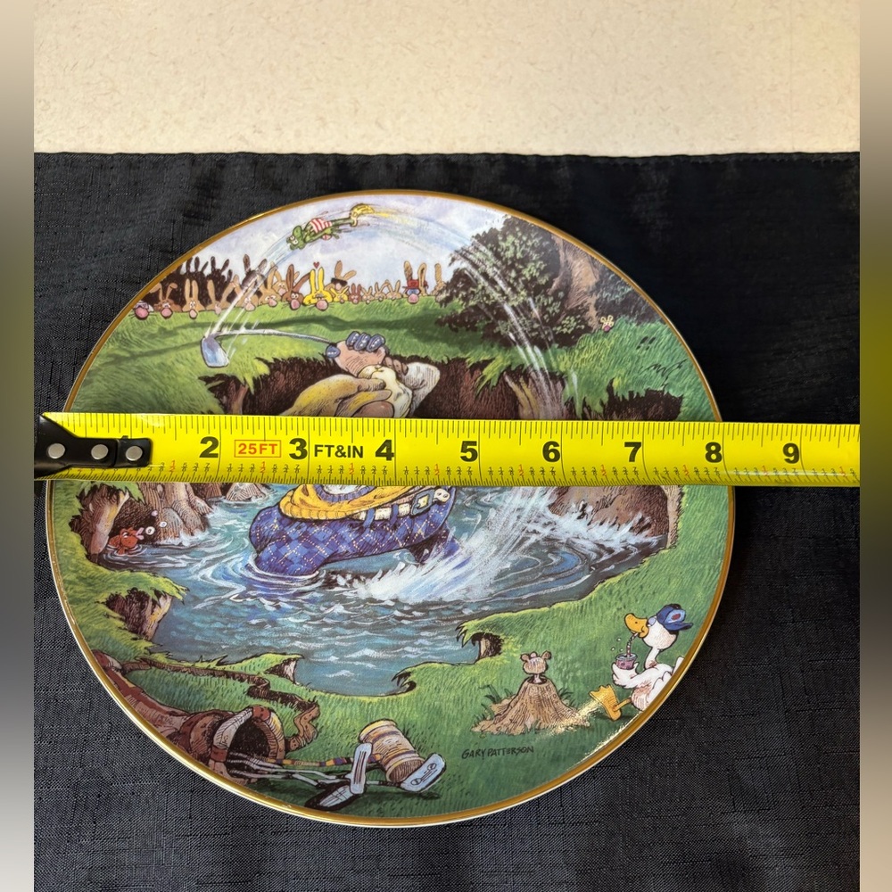 Porcelain Collector Plate Titled “The Sand Trap” - Picture 4 of 4